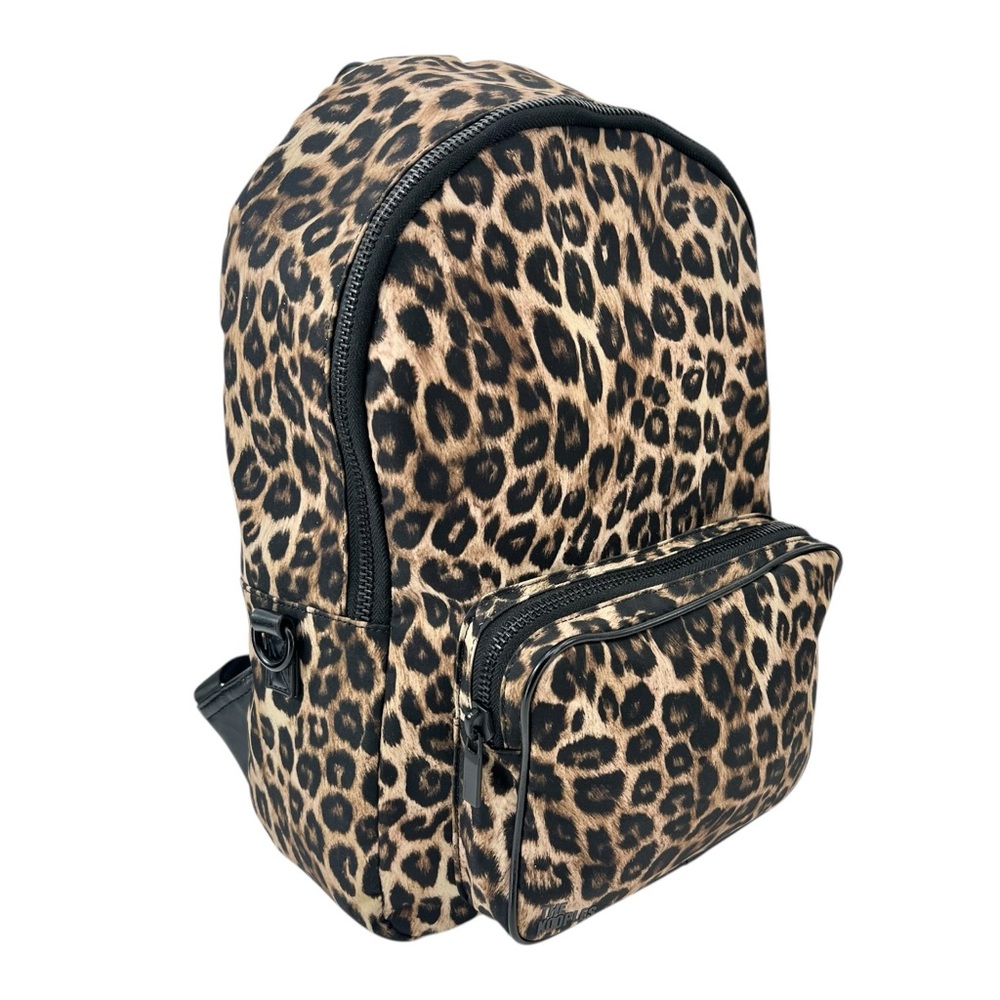 The Kooples Brown & Black Leopard Print Animal Print Backpack Bag